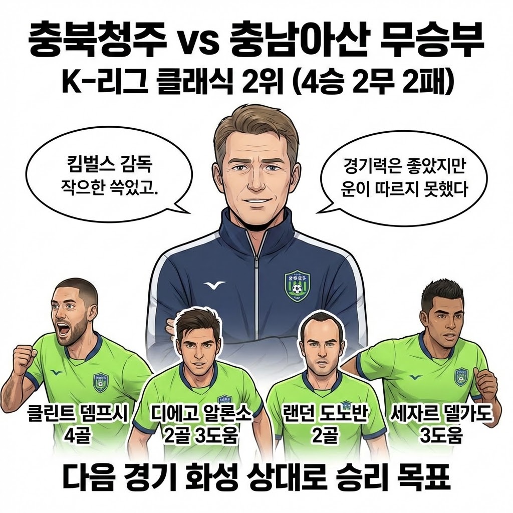 충북청주 감독 탄식, [경기력은 합격, 승운은 불합격]